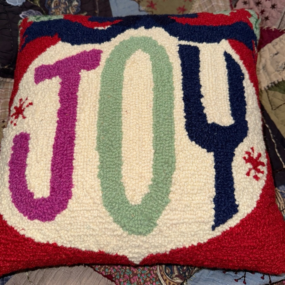 JOY holiday pillow WOOL